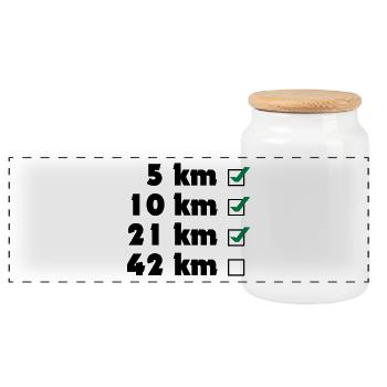 Runner checklist - Boîte à biscuits avec couvercle en bois - blanc - Devant