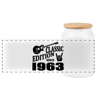 Klassische Ausgabe seit 1963 - Panorama Keksdose mit Holzdeckel - Weiß - Vorne