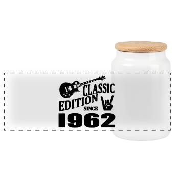 Classic edition since 1962 - Panoramic Cookie Jar with Wooden Lid - white - Front