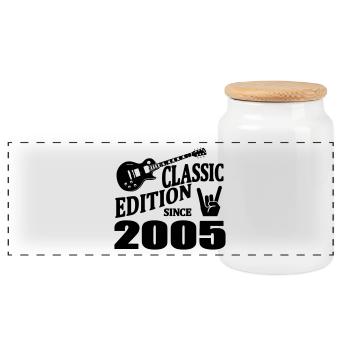 Klassische Ausgabe seit 2005 - Panorama Keksdose mit Holzdeckel - Weiß - Vorne
