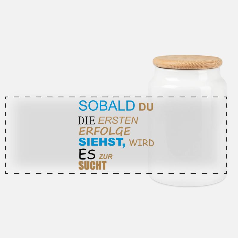 Motivation - Panorama Keksdose mit Holzdeckel - Weiß