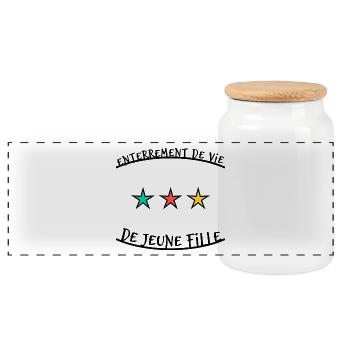EVJF. JUST MARRIED. VIVE LES MARIES - Boîte à biscuits avec couvercle en bois - blanc - Devant