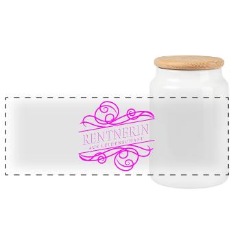 Retraité passionné - Boîte à biscuits avec couvercle en bois - blanc - Devant