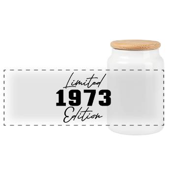 50e anniversaire Hommes Femmes Anniversaire 50 ans - Boîte à biscuits avec couvercle en bois - blanc - Devant