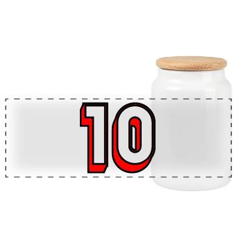10. ANNIVERSAIRE. HAPPY BIRTHDAY - Boîte à biscuits avec couvercle en bois - blanc - Devant