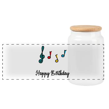 ALLES GUTE ZUM GEBURTSTAG. ALLES GUTE ZUM GEBURTSTAG. JAHRESTAG. - Panorama Keksdose mit Holzdeckel - Weiß - Vorne