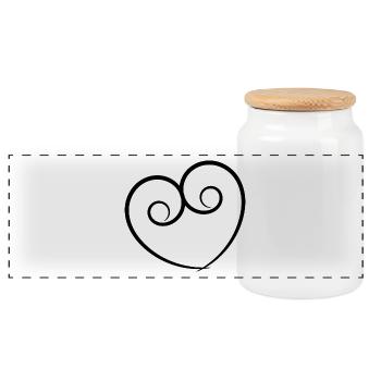 SAINT VALENTIN. EVJF. JE T'AIME. I LOVE YOU. AMOUR - Boîte à biscuits avec couvercle en bois - blanc - Devant