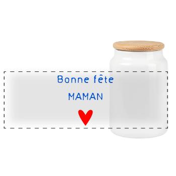 OMA. MUTTERTAG. ALLES GUTE ZUM OMA-TAG. ICH LIEBE DICH - Panorama Keksdose mit Holzdeckel - Weiß - Vorne