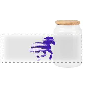 CHEVAL. POULAIN. JUMENT. ANIMAL. ANIMAUX. NATURE. - Boîte à biscuits avec couvercle en bois - blanc - Devant