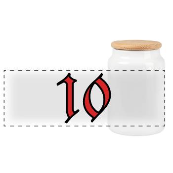 JOYEUX ANNIVERSAIRE. HAPPY BIRTHDAY. ANNIVERSAIRE. - Boîte à biscuits avec couvercle en bois - blanc - Devant
