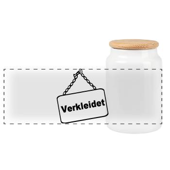 Party Shirt ,Feiern , Karneval, Verkleidet(25) - Panorama Keksdose mit Holzdeckel - Weiß - Vorne