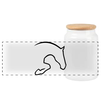 6061912 121498711 springs - Boîte à biscuits avec couvercle en bois - blanc - Devant