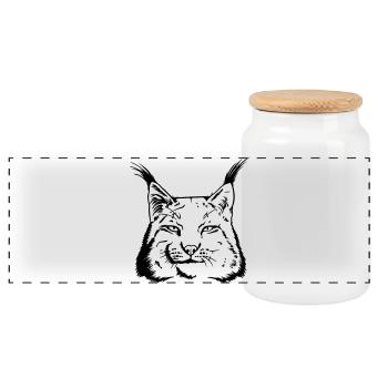 lynx - Panorama Keksdose mit Holzdeckel - Weiß - Vorne
