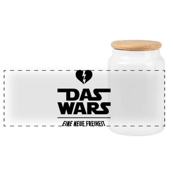 Das Wars - Trennung, Scheidung - Panorama Keksdose mit Holzdeckel - Weiß - Vorne