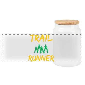 Trail Runner - Panorama Keksdose mit Holzdeckel - Weiß - Vorne