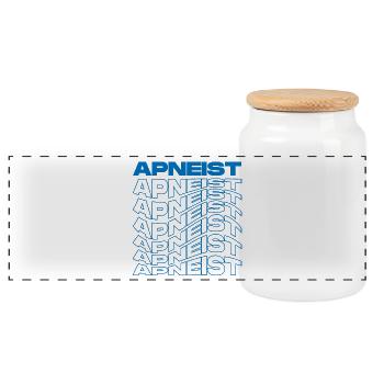 Apneist - Apneista - Apnea - Breath Hold Diving - Panoramic Cookie Jar with Wooden Lid - white - Front
