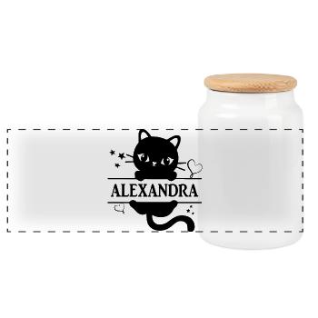 t-shirt Alexandra idée cadeau t-shirt - Boîte à biscuits avec couvercle en bois - blanc - Devant