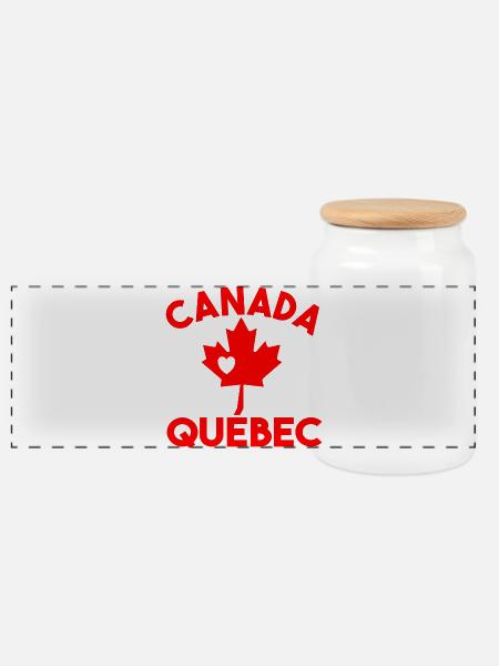 Kanada Québec - Panorama Keksdose mit Holzdeckel - Weiß