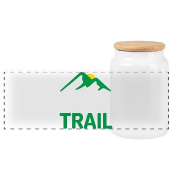 Ultra Trail - Boîte à biscuits avec couvercle en bois - blanc - Devant