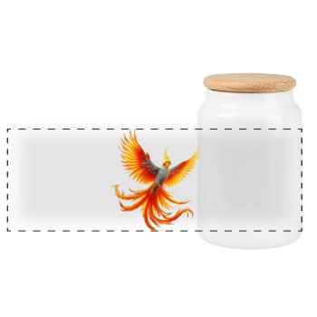 Calopsitte (15) - Boîte à biscuits avec couvercle en bois - blanc - Devant
