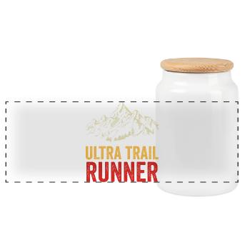 UltraTrail Runner - Panoramic Cookie Jar with Wooden Lid - white - Front