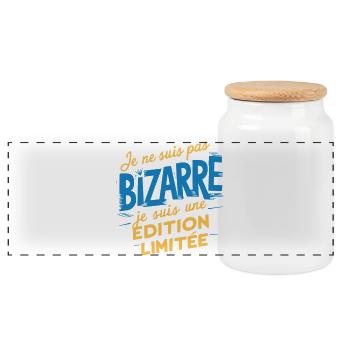 Cadeau Drôle Édition Limitée - Boîte à biscuits avec couvercle en bois - blanc - Devant