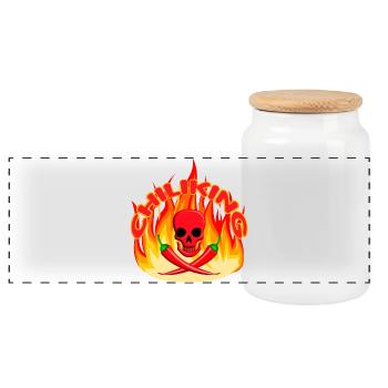 Roi du Chili - Boîte à biscuits avec couvercle en bois - blanc - Devant