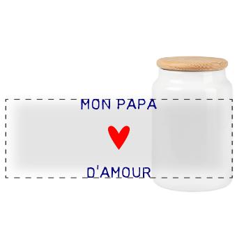VATERTAG. FROHER VATERTAG. PAPA. ALLES GUTE ZUM GEBURTSTAG. - Panorama Keksdose mit Holzdeckel - Weiß - Vorne