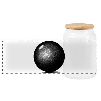 Le Bal / Boule - Boîte à biscuits avec couvercle en bois - blanc - Devant
