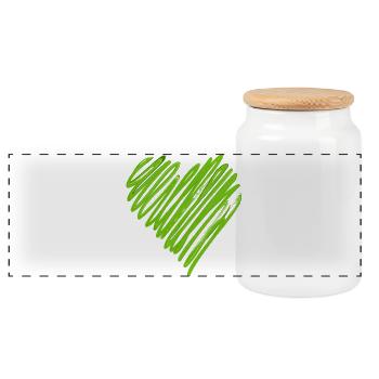 Un cœur puissant - Boîte à biscuits avec couvercle en bois - blanc - Devant