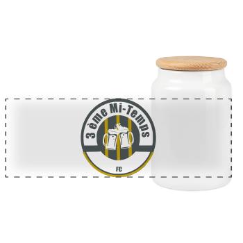 3rd Half FC - Panoramic Cookie Jar with Wooden Lid - white - Front