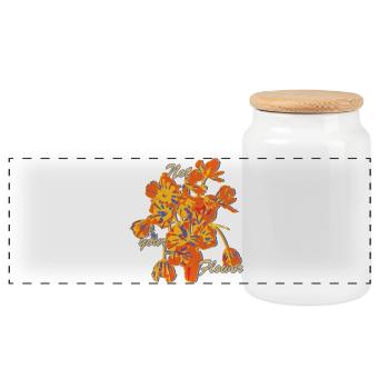 Not Your Flower Statement - Panorama Keksdose mit Holzdeckel - Weiß - Vorne