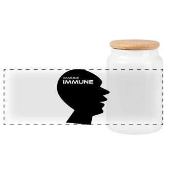 IMMUNE IMMUN System Success Money Exchange Love - Panoramic Cookie Jar with Wooden Lid - white - Front