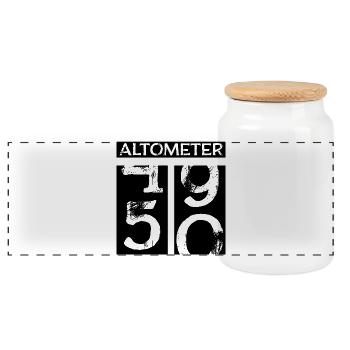 Altometer - 50 years - Panoramic Cookie Jar with Wooden Lid - white - Front