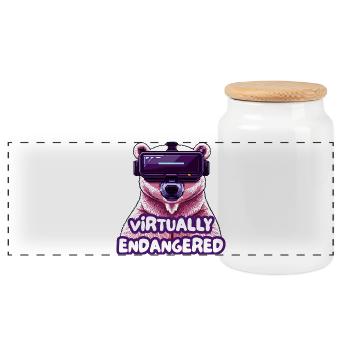 Virtually Endangered - Panorama Keksdose mit Holzdeckel - Weiß - Vorne