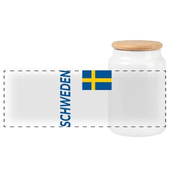 Stockholm - Boîte à biscuits avec couvercle en bois - blanc - Devant