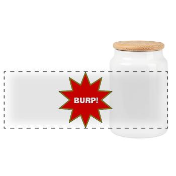 Explosion de rots - Boîte à biscuits avec couvercle en bois - blanc - Devant