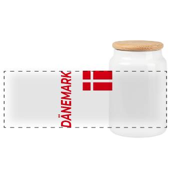Samso - Boîte à biscuits avec couvercle en bois - blanc - Devant
