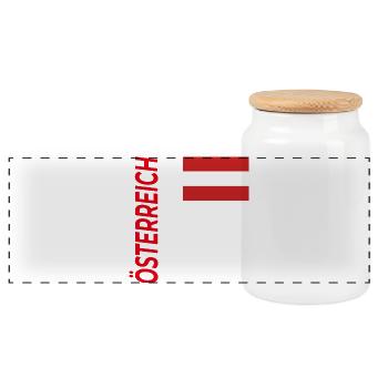 Lac de Millstatt - Boîte à biscuits avec couvercle en bois - blanc - Devant
