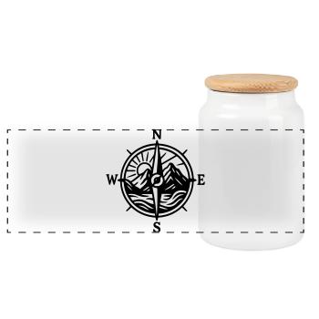 Nature - Boîte à biscuits avec couvercle en bois - blanc - Devant