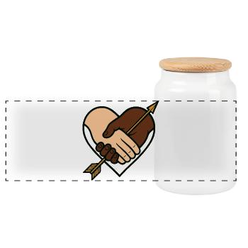 L’amour sans limites - Boîte à biscuits avec couvercle en bois - blanc - Devant