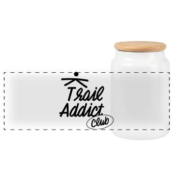 Trail Addict Club - Panorama Keksdose mit Holzdeckel - Weiß - Vorne
