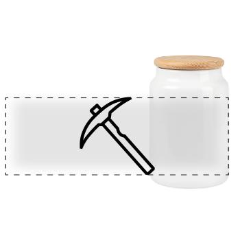 piolet - Boîte à biscuits avec couvercle en bois - blanc - Devant