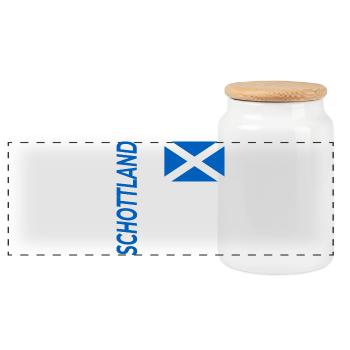 portree - Boîte à biscuits avec couvercle en bois - blanc - Devant