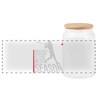 Baseball Season Is The Best Season Fan Game Sports - Panoramic Cookie Jar with Wooden Lid - white - Front