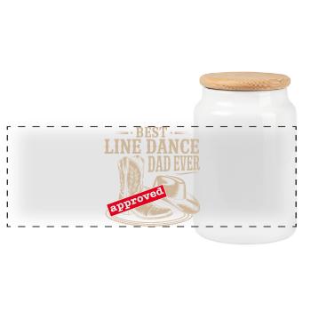 Meilleur papa de danse en ligne - Boîte à biscuits avec couvercle en bois - blanc - Devant