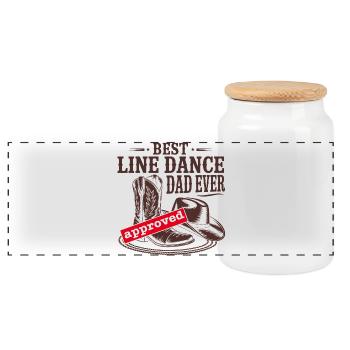 Le meilleur papa de danse en ligne - Boîte à biscuits avec couvercle en bois - blanc - Devant