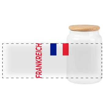 Saint-Tropez - Boîte à biscuits avec couvercle en bois - blanc - Devant