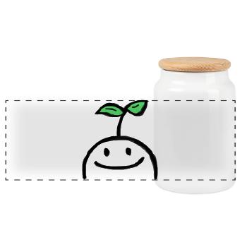 Humorvolles Geschenk für Biologin - Panorama Keksdose mit Holzdeckel - Weiß - Vorne