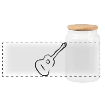 Don du guitariste guitariste - Boîte à biscuits avec couvercle en bois - blanc - Devant